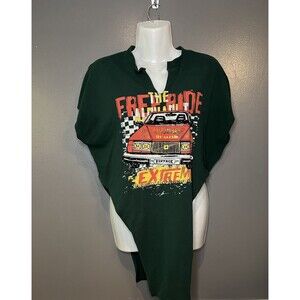 Free Ride Women’s Size M/L Classic Car Poncho Long Tail Graphic Tee Shirt